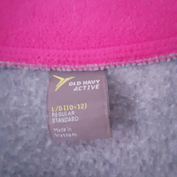 Old navy active girls grey fleece pullover - Picture 4 of 5